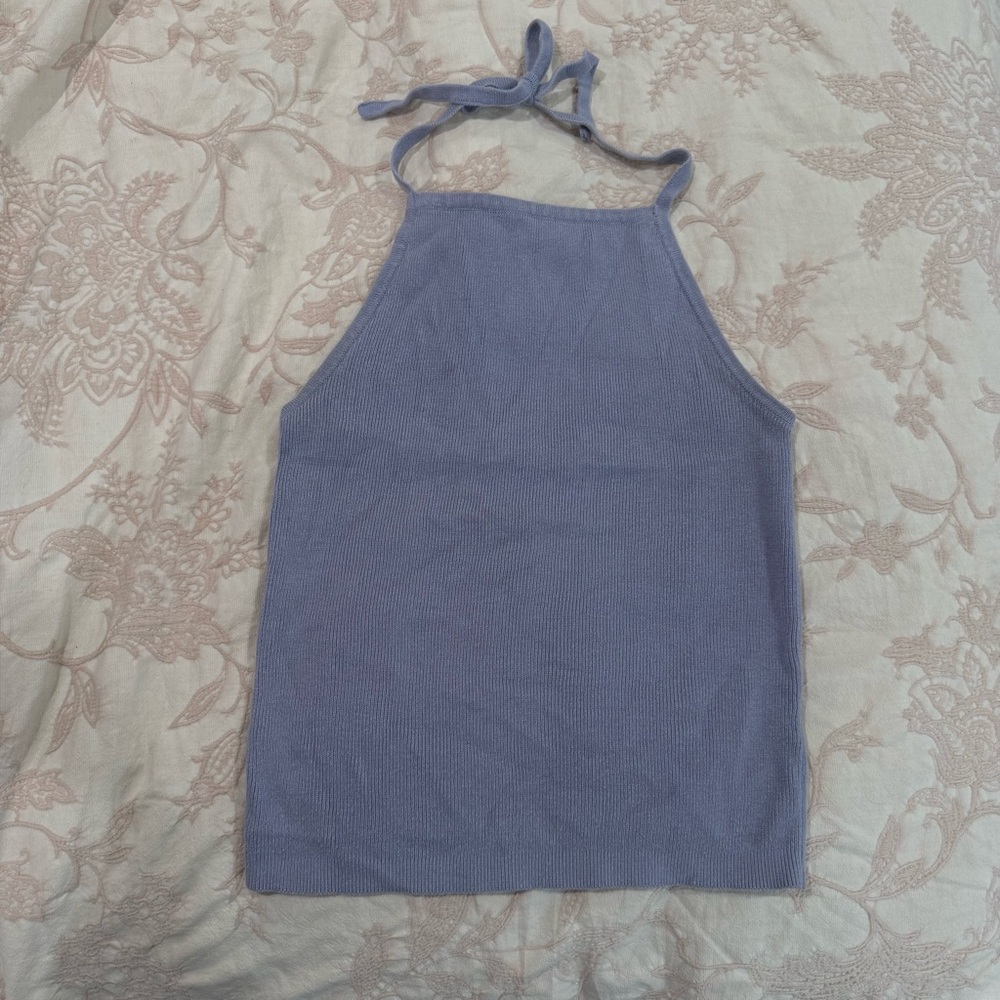 Brandy Melville Periwinkle Knit Halter Top